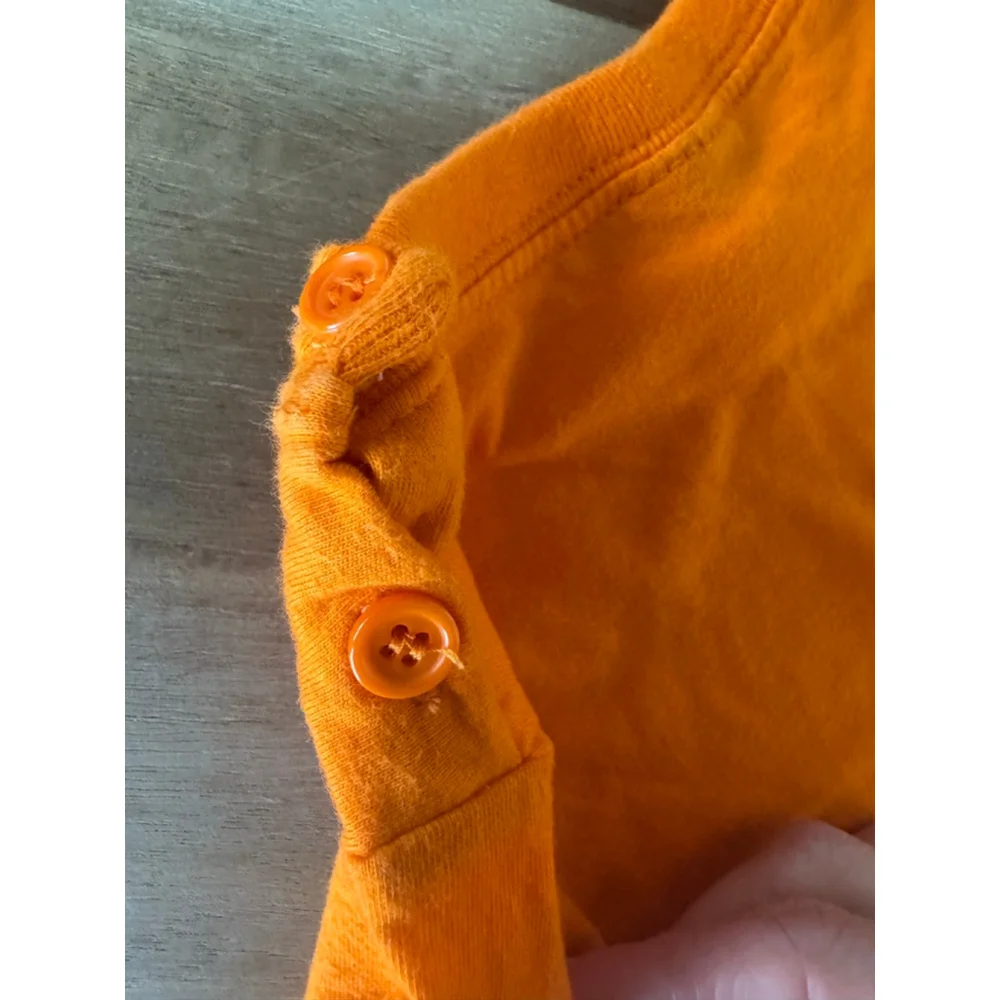 Baby Orange Short Sleeve Tee Size 6 Months Cotton